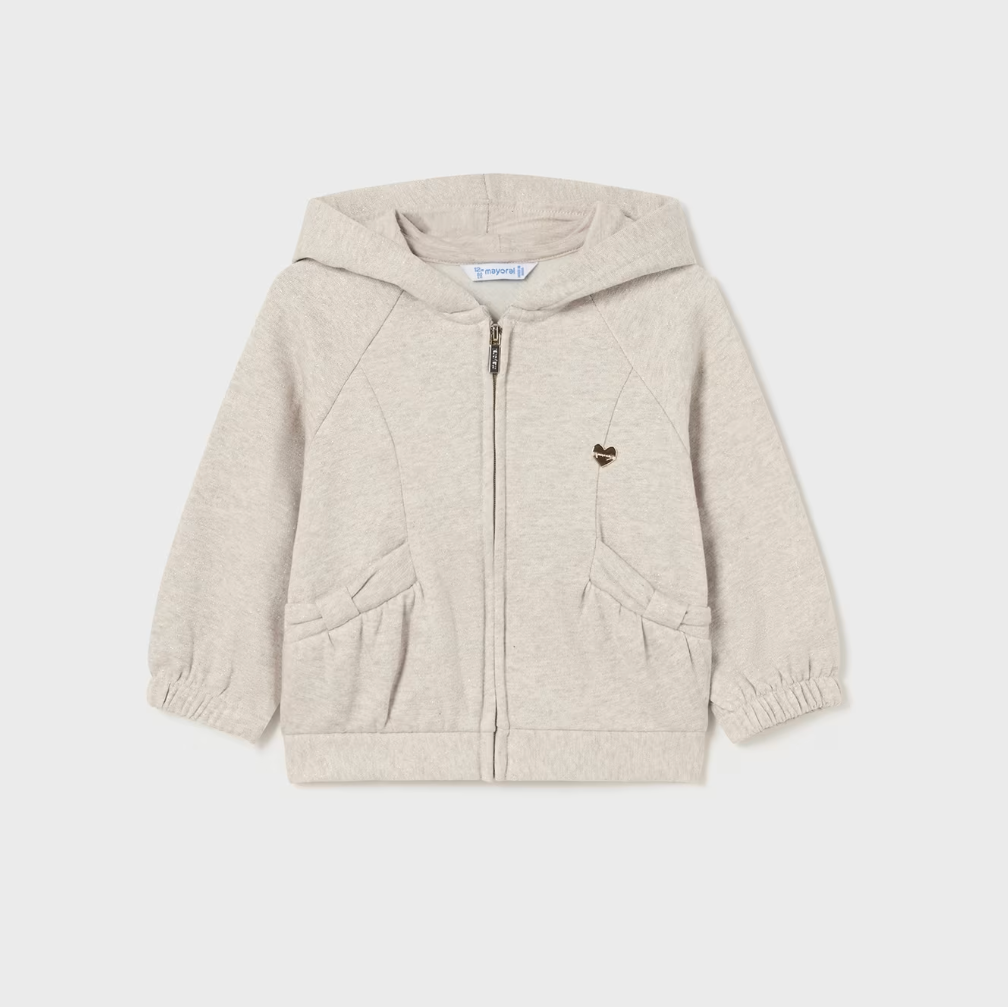 Cream Raglan Sleeved Zip Hoodie – Little Barn Baby