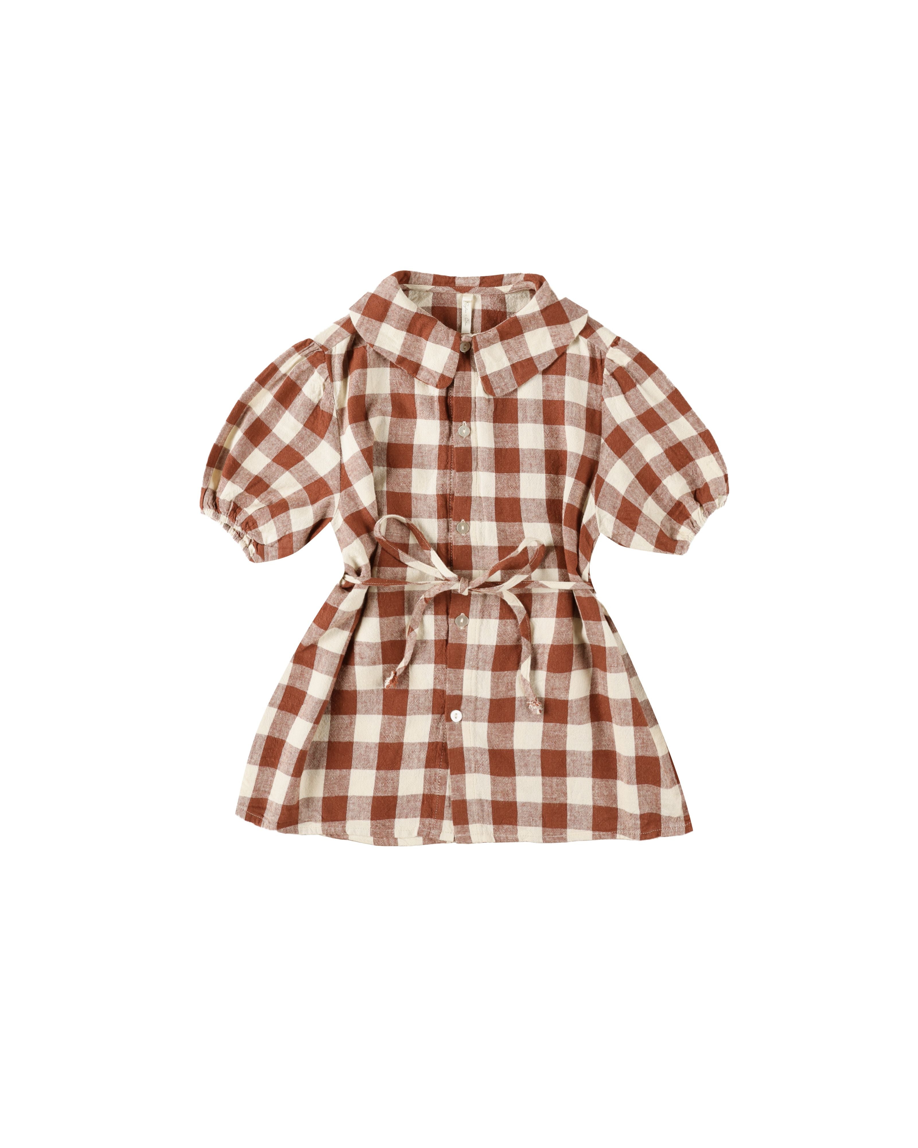 Rylee & Cru - Ruby Plaid Olive Dress 18-24M