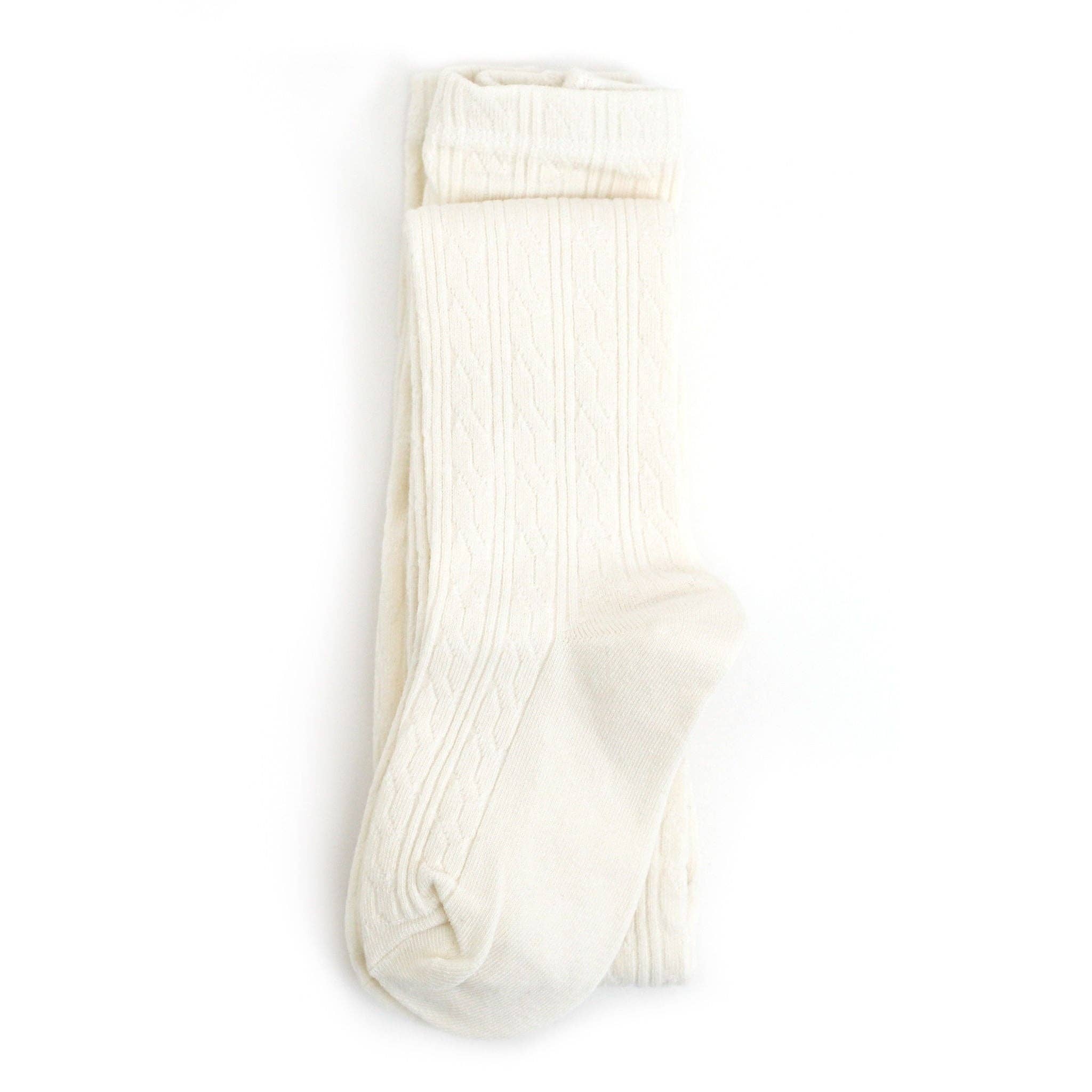 White cable store knit tights baby