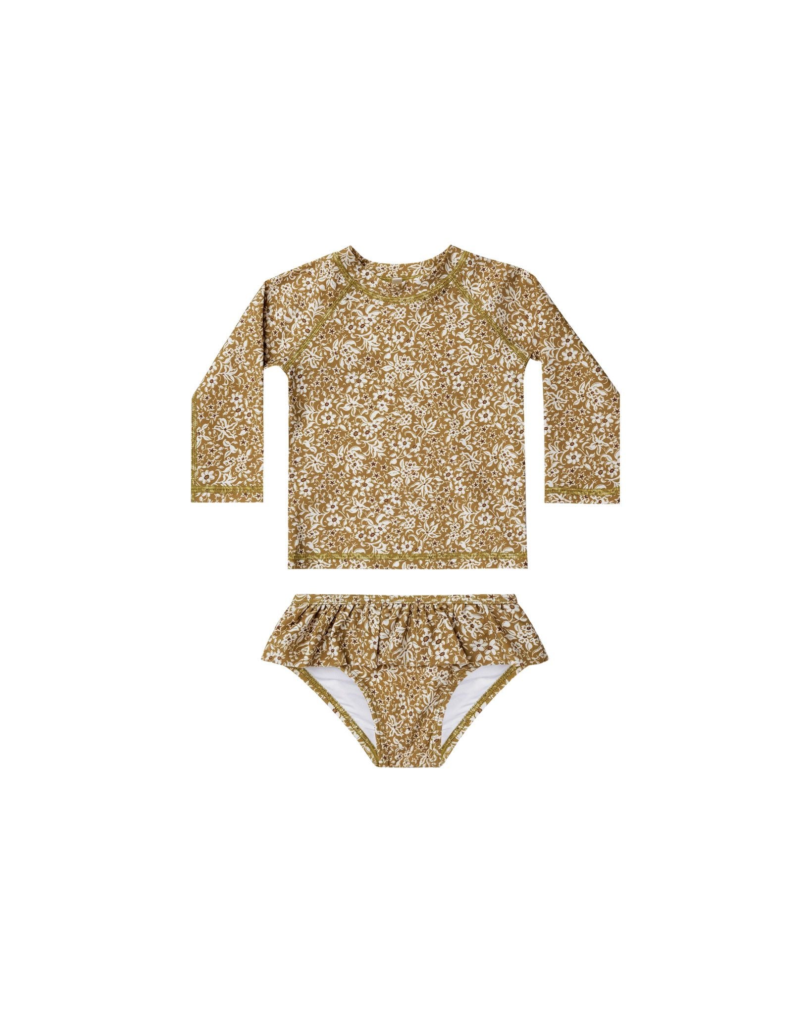 RASH GUARD GIRL SET GOLDEN DITSY Little Barn Baby