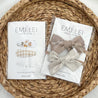 Nylon Stretchy Bow Headband Set - Taupe Linen/Mini Chk