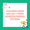 Coloring Book with Stickers: Monsters