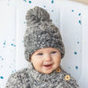 Grey Tweed Mohair Beanie: S (0-6 Months)