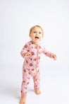 Football Game Day Girls Bamboo Convertible Baby Pajamas