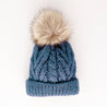 Slate Blue Pop Pom Pom Beanie Hat Baby & Kids