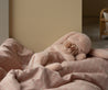 Sleeping bunny plush, Small - Pink