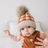 Sienna Buffalo Check Pom Pom Beanie Hat: M (6-24 months)