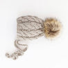 Aspen Oatmeal Cable Knit Bonnet: XS (newborn)