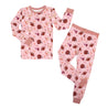 Football Game Day Girls Two-Piece Bamboo Long Sleeve Kids Pajama Pants Set