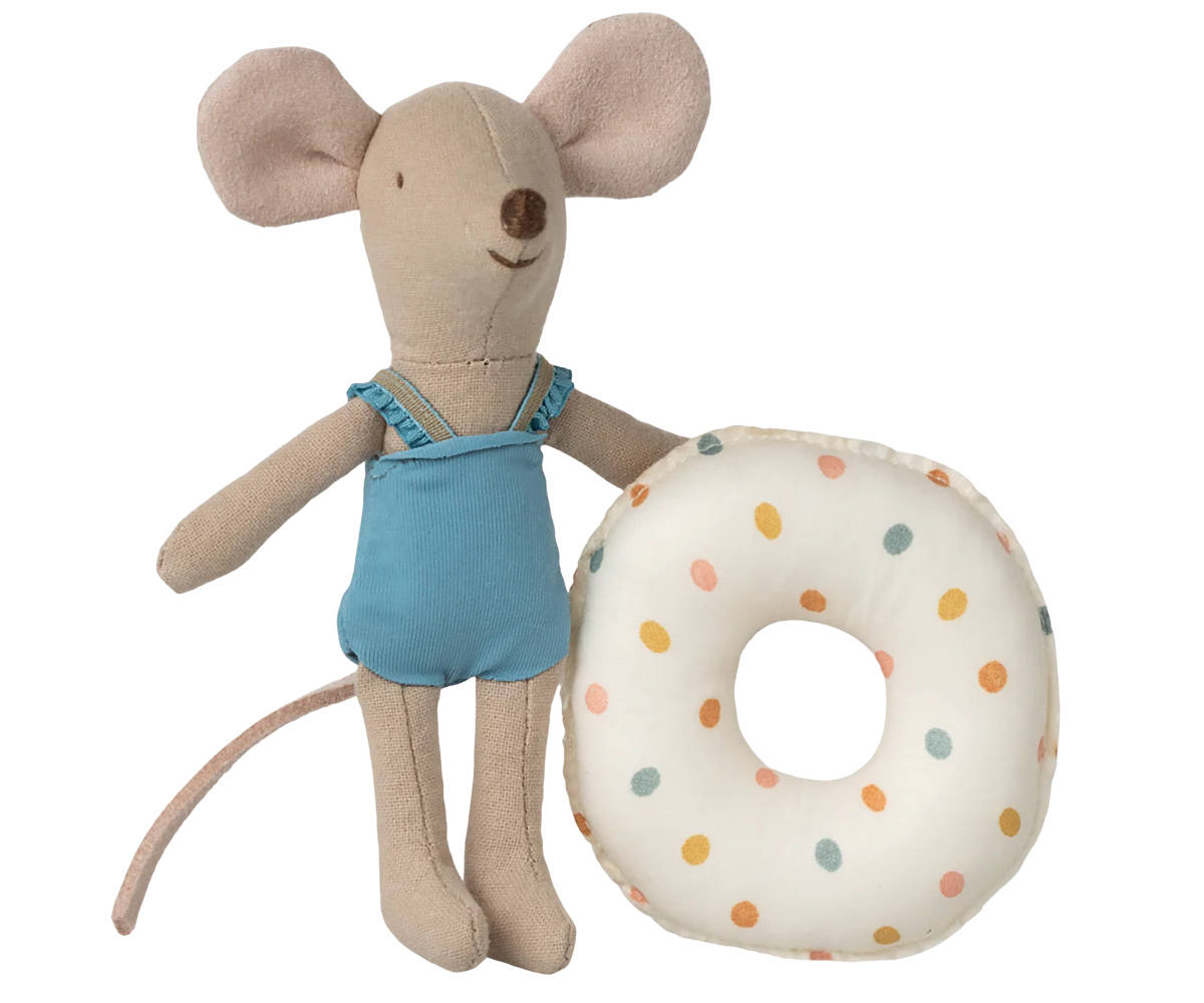 Beach mouse with float, Little sister - Multi dot – Little Barn Baby
