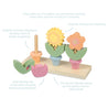 Stacking Wooden Flower Pots