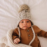 Aspen Oatmeal Cable Knit Bonnet: XS (newborn)