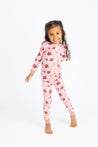 Football Game Day Girls Two-Piece Bamboo Long Sleeve Kids Pajama Pants Set