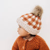 Sienna Buffalo Check Pom Pom Beanie Hat: M (6-24 months)