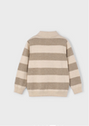 Striped Knit Polo Shirt