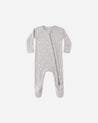 BAMBOO ZIP FOOTIE || SNOWMEN