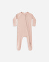 BAMBOO ZIP FOOTIE || ROSE