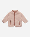 SHEARLING ZIP JACKET || BLUSH