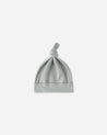 BAMBOO KNOTTED BABY HAT || STEEL BLUE