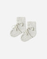 KNIT BOOTIES || HEATHERED BLUE