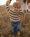 ASPEN SWEATER || SADDLE STRIPE
