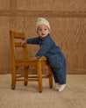COLLARED BABY JUMPSUIT || INDIGO DENIM