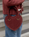 HEART PURSE || BURGUNDY