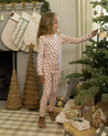 ORGANIC LONG SLEEVE PAJAMA SET || HOLLY BERRY