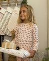 ORGANIC LONG SLEEVE PAJAMA SET || HOLLY BERRY