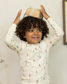 ORGANIC LONG SLEEVE PAJAMA SET || FESTIVE