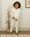 ORGANIC LONG SLEEVE PAJAMA SET || FESTIVE