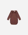 RUFFLE COLLAR BODYSUIT || BURGUNDY