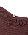 RUFFLE COLLAR BODYSUIT || BURGUNDY