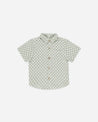 COLLARED SHORT SLEEVE SHIRT || SAGE CHECK