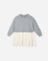 SWEATSHIRT DRESS || DUSTY BLUE