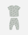 TEE + SLOUCH PANT SET || WHALES