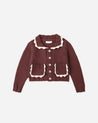 COLLARED CARDIGAN || BURGUNDY