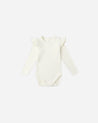 SHOULDER RUFFLE BODYSUIT || IVORY