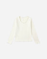RIBBED LONG SLEEVE || IVORY
