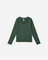 RIBBED LONG SLEEVE || GREEN