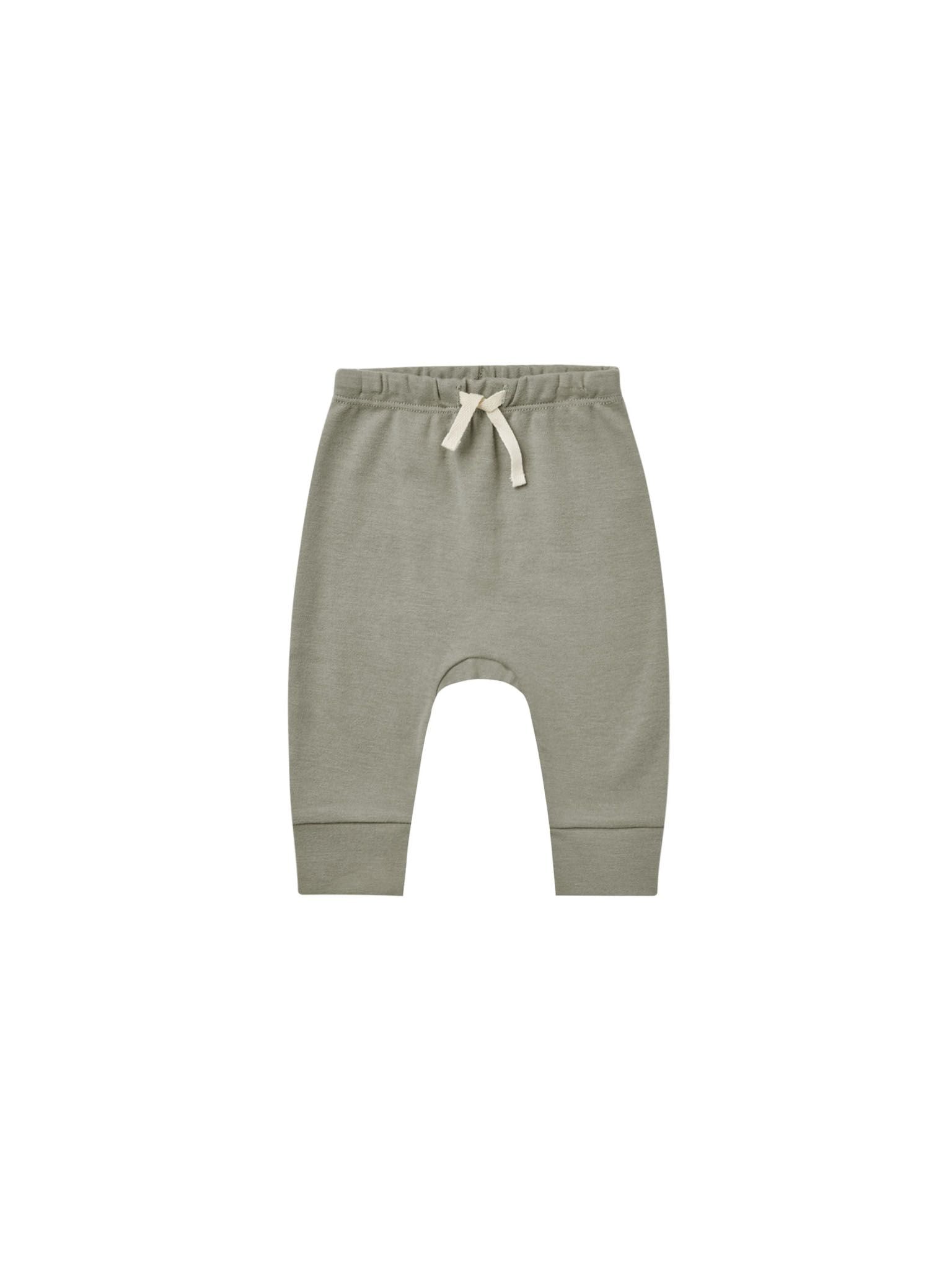 DRAWSTRING PANT || BASIL – Little Barn Baby