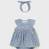 Denim Duck Dress with Bloomer & Headband Set