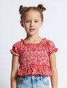 Bandana Printed Smocked Top