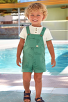 Henley T-Shirt & Safari Overalls Set