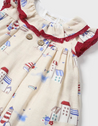 Sail Printed Linen Dress & Bloomer Set
