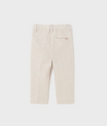 Cream Striped Linen Chino Pants