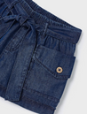 Dark Jean Paperbag Shorts
