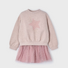 Rosy Star Sweater w/ Tulle Skirt