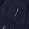 Padded Navy Blue Zip Tracksuit Set