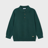 Moss Heather Knit Polo Shirt